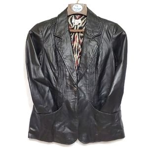 Womens Leather Blazer Medium